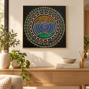 Original handmade dot mandala Art