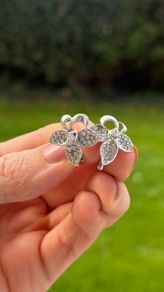 925 Sterling Silver Flower Earrings
