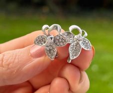 925 Sterling Silver Flower Earrings