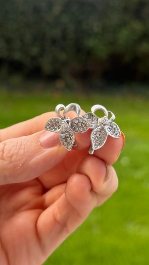 925 Sterling Silver Flower Earrings