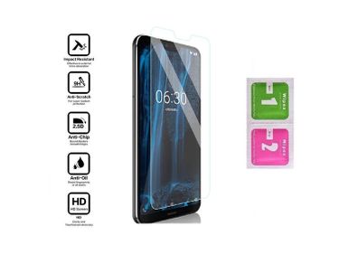 For Nokia 6.1 Plus X6 Tempered Glass Screen Protector Cover Guard Film - FHT11NTG