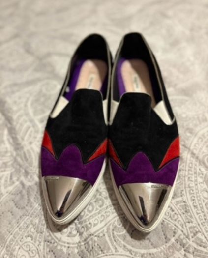 Miu Miu color-block suede loafers