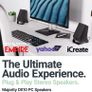 PC Speakers | 10W Power for USB Plug and Play | Classic Black with multi-connection Image 2