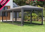 Party Tent with 8 Mesh Sidewalls Anthracite 3x9 m (FREE SHIPPING)