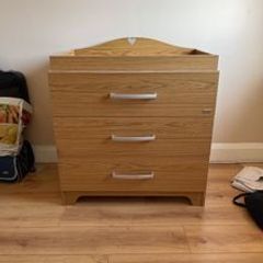 Baby Changer with 3 deep drawers
