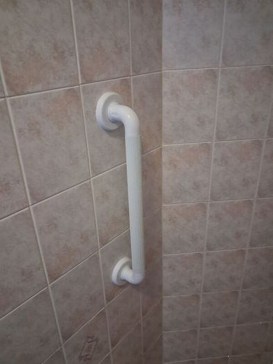 Grab rails. (Plastic and steel)