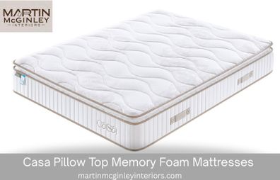 Single Casa Pillow Top Memory Foam Mattresses