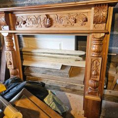 fireplace surround Beautiful  features as focal point.