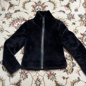 Coat fur coat Italian designer jacket with studs
