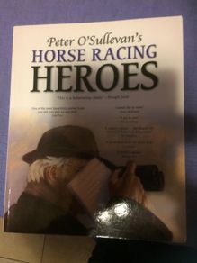 signed book by peter o sullevans horse racing heros