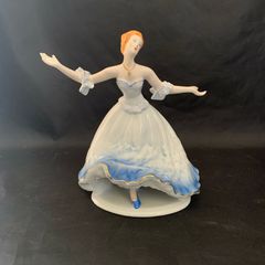Vintage dancing lady porcelain figurine