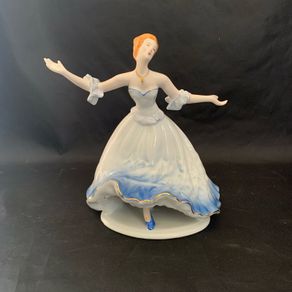 Vintage dancing lady porcelain figurine