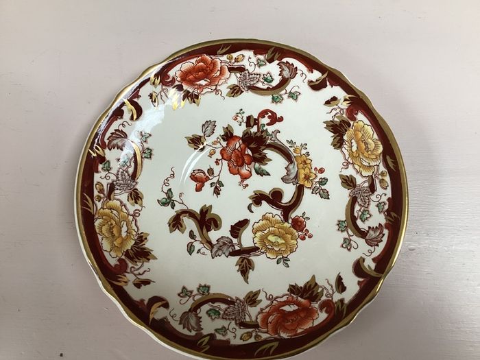 Vintage Masons Ironstone Soup Bowl & Saucer Set