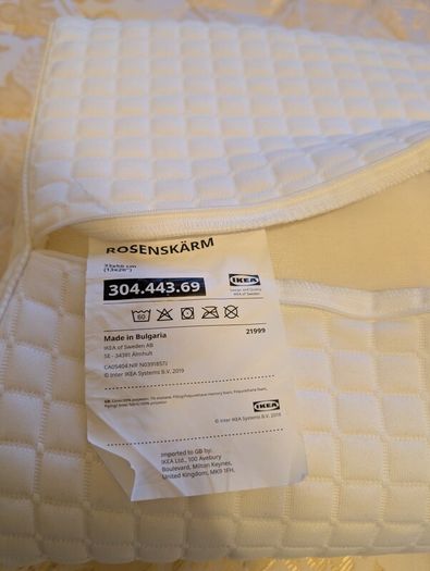 2 pillows ergonomic memory foam and fibre