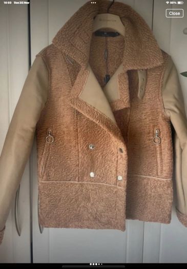 jacket  Bnwt size small baloot brand biker style tan jacket