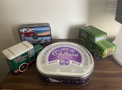 Selection of old tins