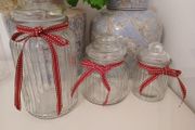 3 Ribbed Storage Jars