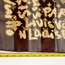 Monogram inspired sheer scarf brown and beige Image 4