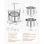 3.17 Gal/12L Fruit Wine Press, 2 Stainless Steel Barrels, Manual Juice Maker, Cider Apple Grape Tincture Honey Olive Oil Making Press Image 4