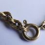 Vintage Solid 9K Yellow Gold 375 Thick Rope Chain Bracelet length 7,5" - 3,5g Image 9