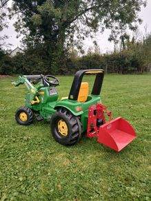 Kids pedal tractor and accessories