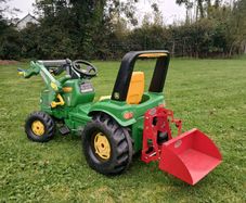 Kids pedal tractor and accessories