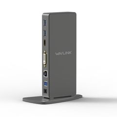 USB 3.0 Aluminum Universal Docking Station - Dual Monitor, 6 USB Ports, Gigabit LAN