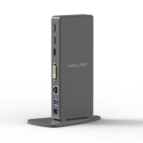 USB 3.0 Aluminum Universal Docking Station - Dual Monitor, 6 USB Ports, Gigabit LAN