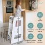 KiddyMoon Toddler Learning Tower, Montessori Kitchen Step Stool, Height Adjustable (3 Levels), Safety Rail, Grey Image 2