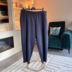 Ladies Anthology Navy Barrel Leg Joggers