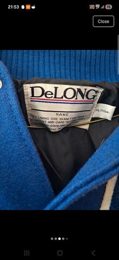 vintage DeLong letterman jacket college high school 90s