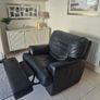 Black Leather recliner chair Image 3