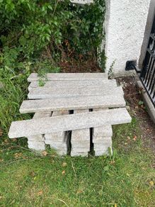 Silver granite edging