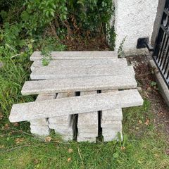 Silver granite edging