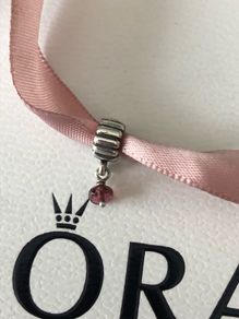 Pandora Charm Purple Stone Dangle
