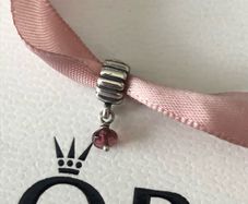 Pandora Charm Purple Stone Dangle
