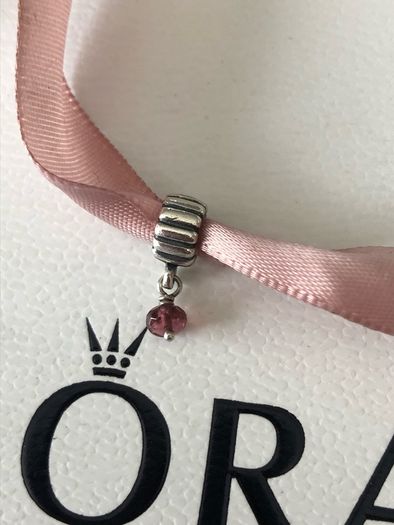 Pandora Charm Purple Stone Dangle