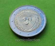 Lithuania 2019 year Uncirculated 2 Euro coin.