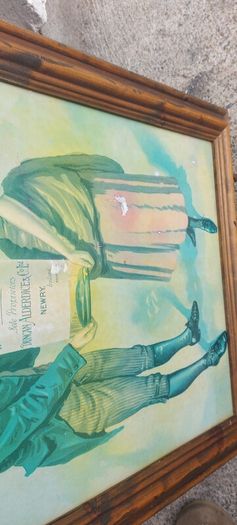framed advertising Alderdice & Duncan ,newery ireland irish whiskey, few marks on picture,sold as seen ,nice in any home bar or man cave pub restaurant etc,,cme from closed down pub, abit faded etc ,see pictures for condition, sold as seen