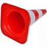 10 Reflective Traffic Cones Red and White 50 cm Image 4