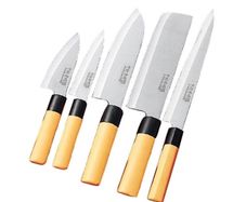 Brand New Japanese kitchen knife Set of 5 with wooden box
