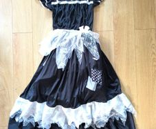 Gothic Maid Halloween Costume Adult Plus Size XL Black Bride