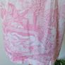Topshop Renaissance fantasy print white pink cotton blouse, size 10-12 Image 3