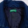 United Colors of Benetton Navy Blue Double Breasted Peplum Denim Jacket age 11-12/8UK/36EU Image 3