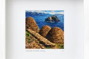 Skellig Michael, Kerry, mid size framed print, by artist Helen Mathews
