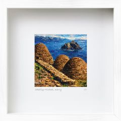 Skellig Michael, Kerry, mid size framed print, by artist Helen Mathews