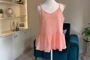 Ladies Orange &amp; White Checkered String Top from Pepco