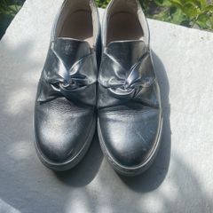 Gabor slip on silver shoes - UK6