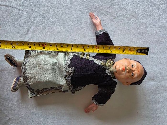FIGURINE - RARE 1920s Door of Hope Mission Dolls Shanghai - SET OF 4 - 10 inch / 25cm - Pear Wood - Family Set