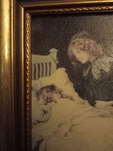Oleograph of Wake Up It's A Christmas Morning by Arthur Elsley